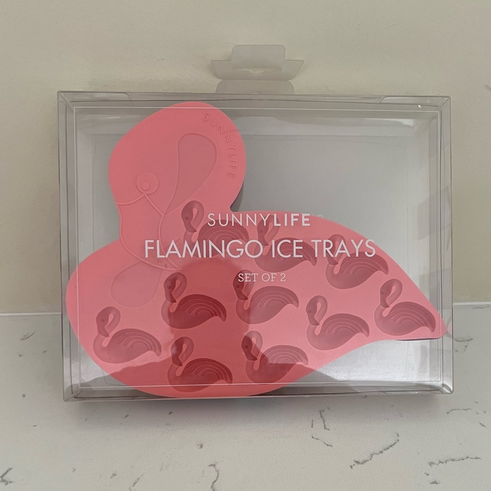 NIB Sunnylife Silicone Flamingo Ice Trays